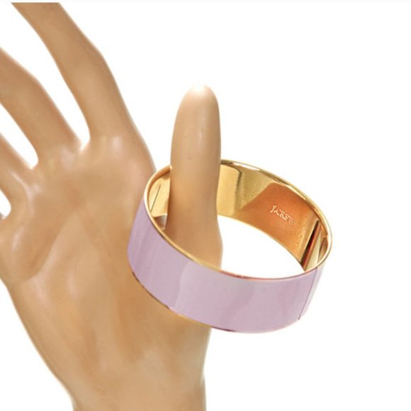 J Crew Wide Cuff Bracelet Lilac Gold Jewelry - Picture 3 of 6